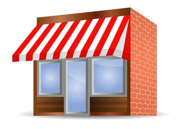 Toldo Storefront en rojo — Archivo Imágenes Vectoriales