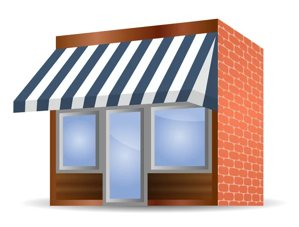 Store Awning en bleu — Image vectorielle