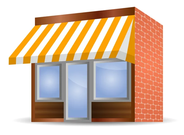 Auvent Storefront en jaune — Image vectorielle