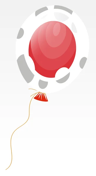 Bandeira do japão em forma de balão —  Vetores de Stock