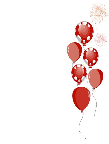 Globos rojos de fiesta — Archivo Imágenes Vectoriales