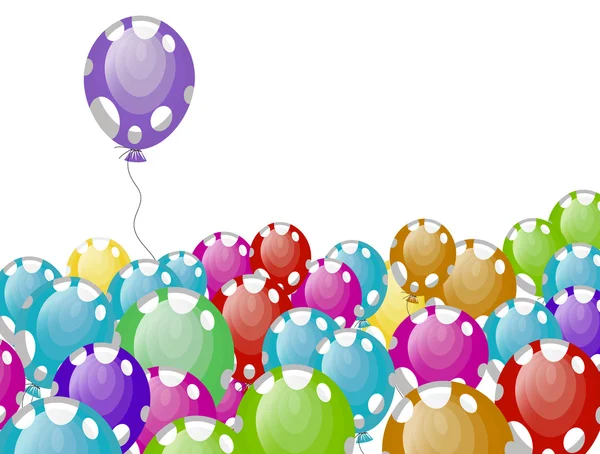 矢量插画的派对气球有白色斑点 — 图库矢量图片