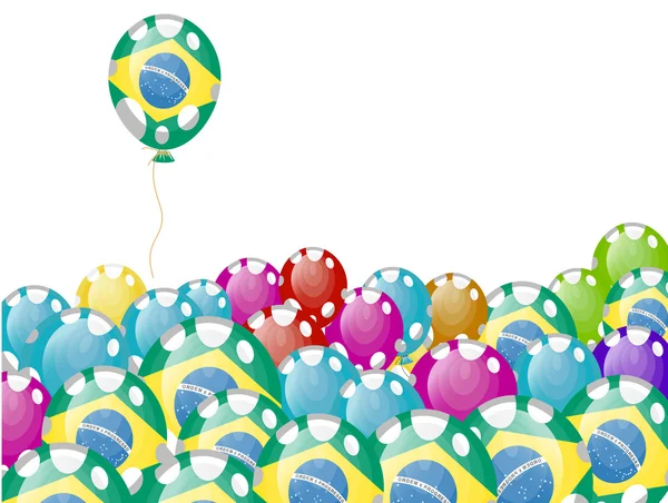 Ilustración vectorial de globos de fiesta con manchas blancas — Vector de stock