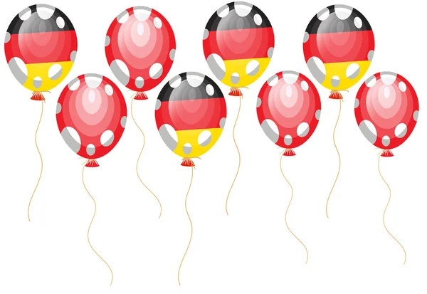 Balon niemieckiej flagi — Wektor stockowy