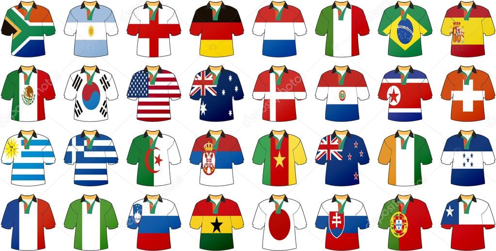 uniforms of national flags
