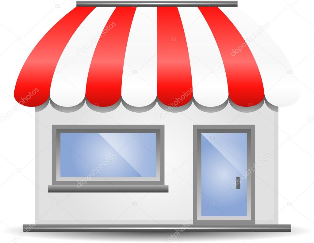 Storefront Awning in Red