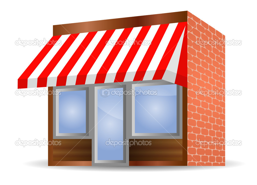 Storefront Awning in red