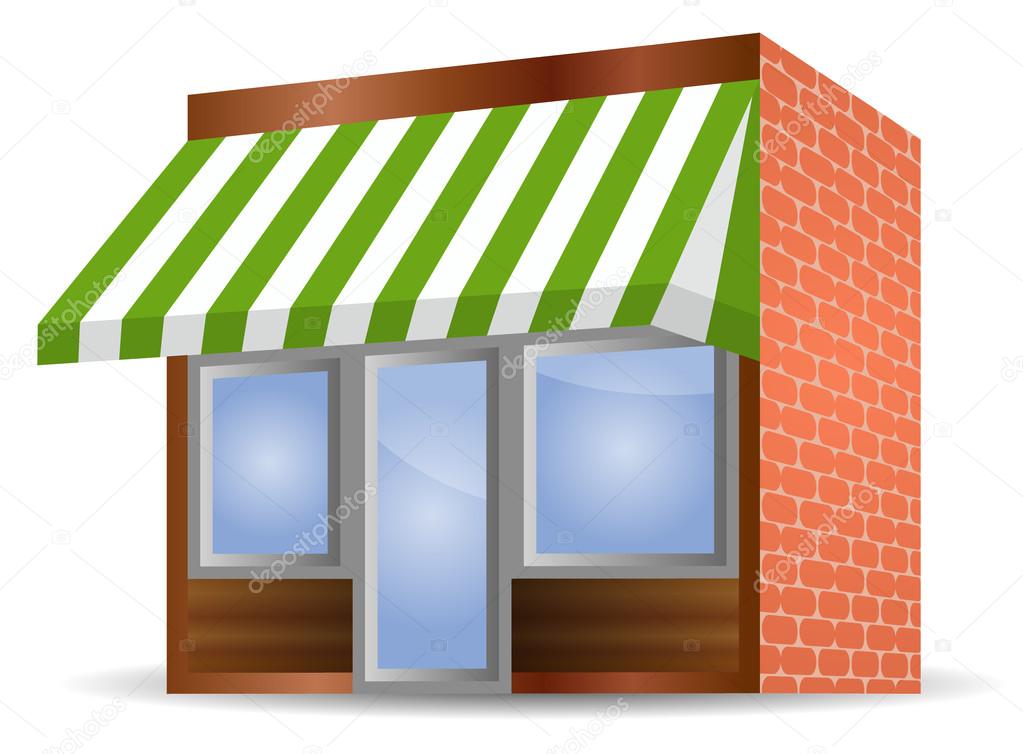 Storefront Awning in green