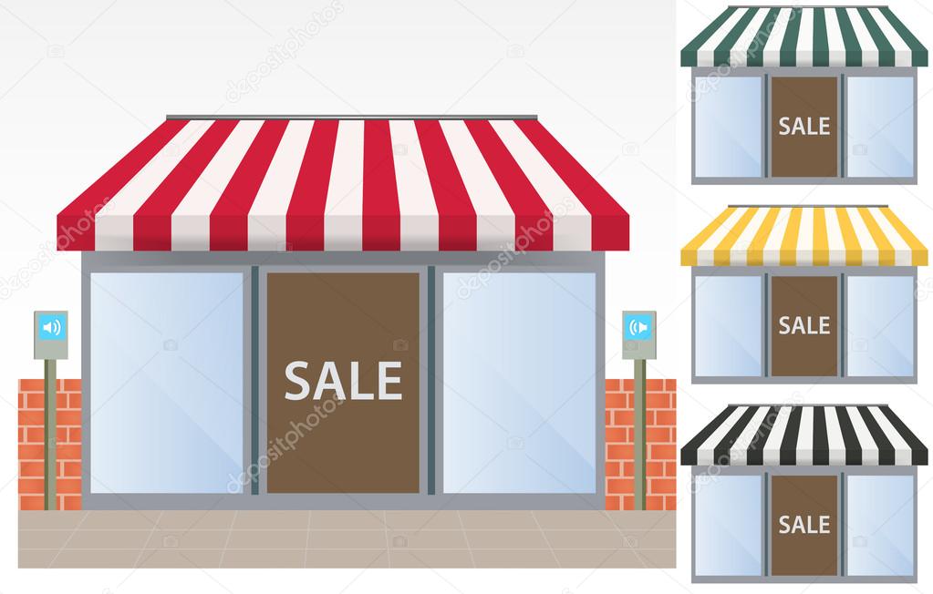 four different color vector awnings