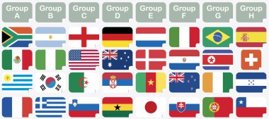 stickers of national flags clipart