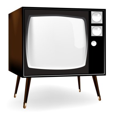 şık vintage tv simgesi