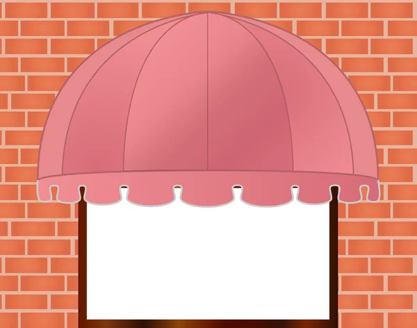 Schaufenstermarkise in rötlichem Rosa — Stockvektor