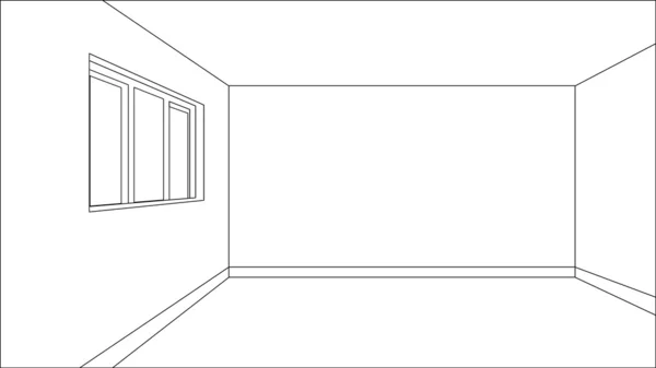 Habitación modelo virtual — Archivo Imágenes Vectoriales