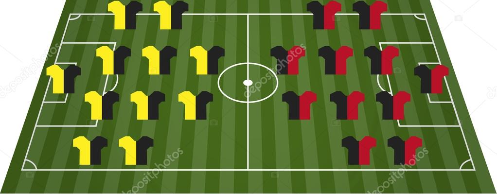 Football soccer field pitch vector