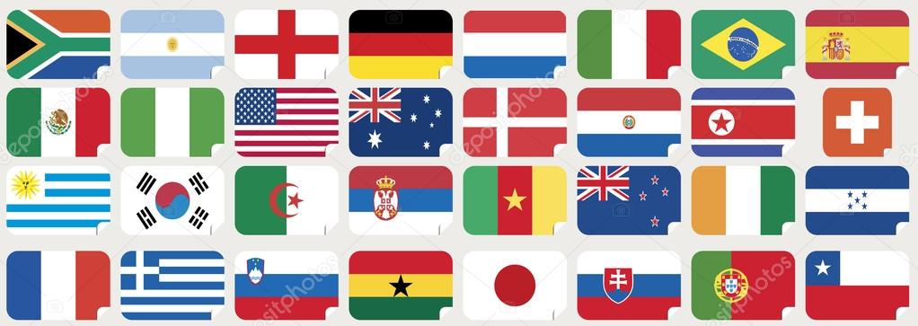 stickers of national flags