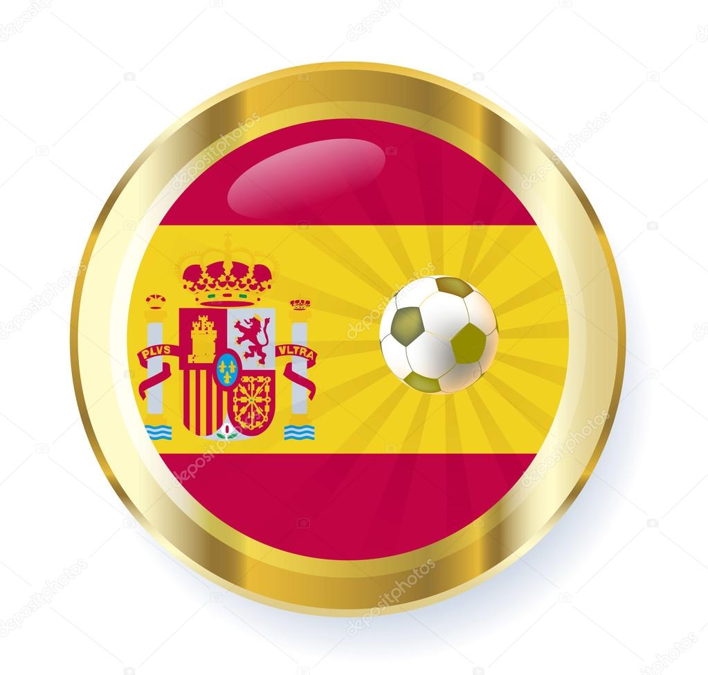 national flag of spain in circular shape with additional details
