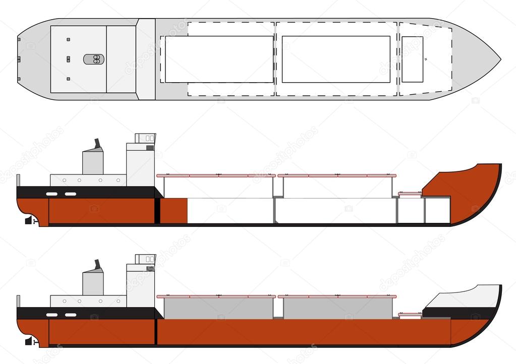 cargo ship with hold details
