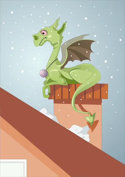 Year of the dragon. 12 Zodiac Animals — Stock Vector
