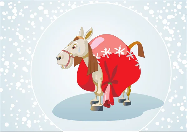 Year of the horse. 12 Zodiac Animals — Stock Vector