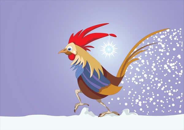 Anno del gallo. 12 Animali zodiacali . — Vettoriale Stock