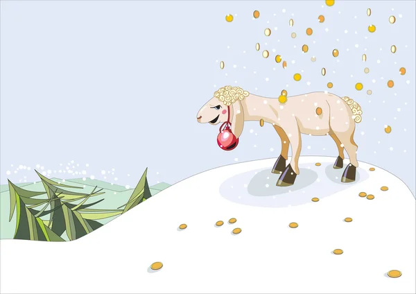 Rok ovce. 12 zvěrokruhu zvířata Stock Ilustrace