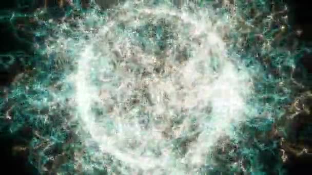 发光等离子体径迹形成的能量球 — 图库视频影像