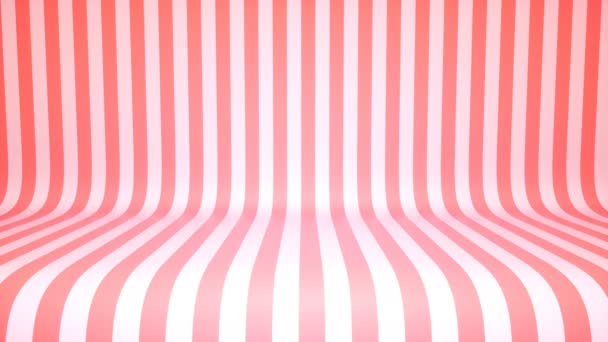 Striped Candy Pink Studio Stage Background Seamless Loop Optical Pink — Vídeos de Stock