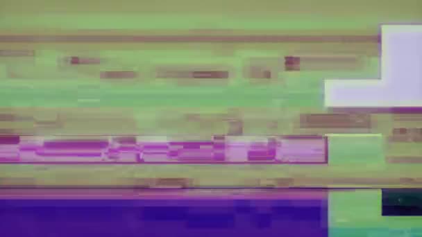 Organische Kleurrijke Glitch Ruis Achtergrond Lus Visual Overlay Textuur Patroon — Stockvideo