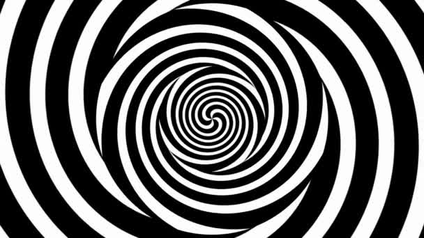 Hypnotické Spirálové Abstraktní Psychedelické Kroucení Hypnos Circles Abstraktní Hypnotické Animované — Stock video