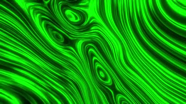 Astratto Inchiostro Verde Esplodere Movimento Sfondo Rete Organica Linee Curve — Video Stock