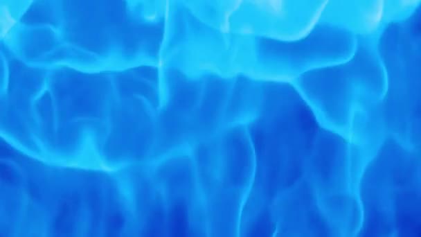 现实的慢动作蓝色气体着火的背景非常接近 甲烷蓝色火焰4K库存镜头3D渲染动画循环 — 图库视频影像