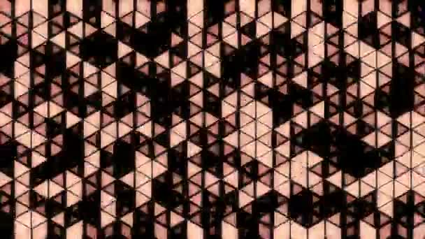 Brillante Rojo Triangular Poligonal Abstracto Fondo Triángulo Formas Mosaico Looping — Vídeo de stock