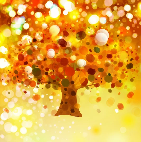 Abstract autumnal tree on lights background. — Stock Photo, Image