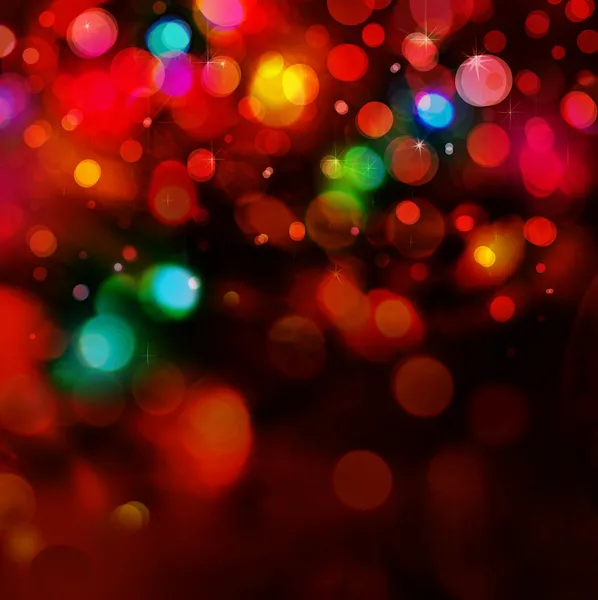 Colorful lights on red background — Stock Photo, Image