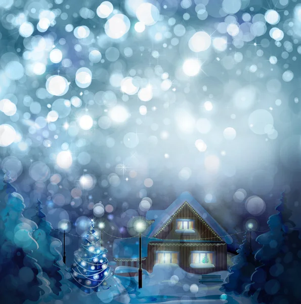 Winterlandschap. vrolijk kerstfeest! — Stockfoto