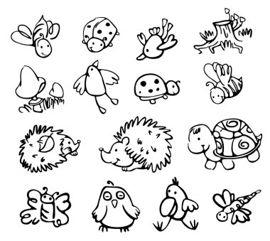 hayvanların Silhouettes