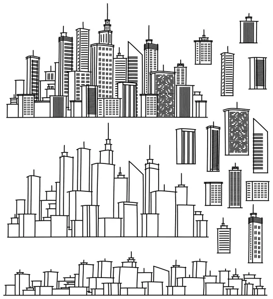 城市与设计要素. — 图库矢量图片