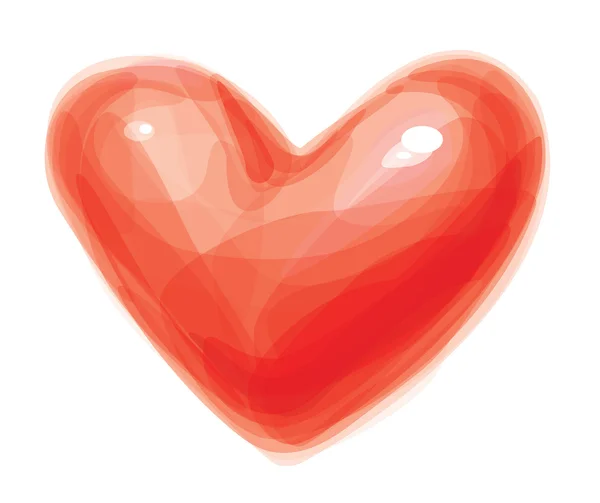 Vecteur de forme de coeur rouge isolé . — Image vectorielle