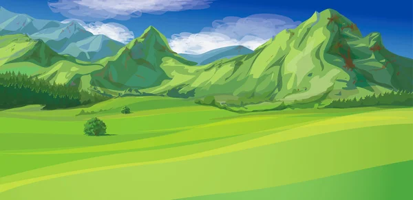 Vector del paisaje de montaña — Vector de stock