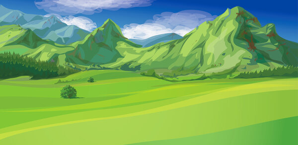 Vector of mountain landscape