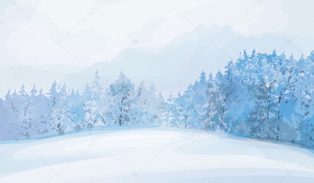 Vector of winter landscape