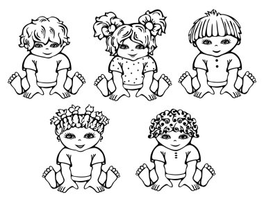 mutlu çocuklar farklı ırklar.