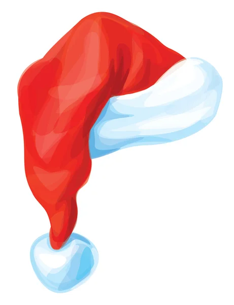 Vector de sombrero de Santa Claus rojo. — Vector de stock