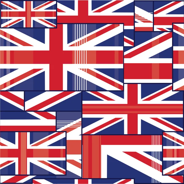 Seamless pattern of british flag. — Stock Vector