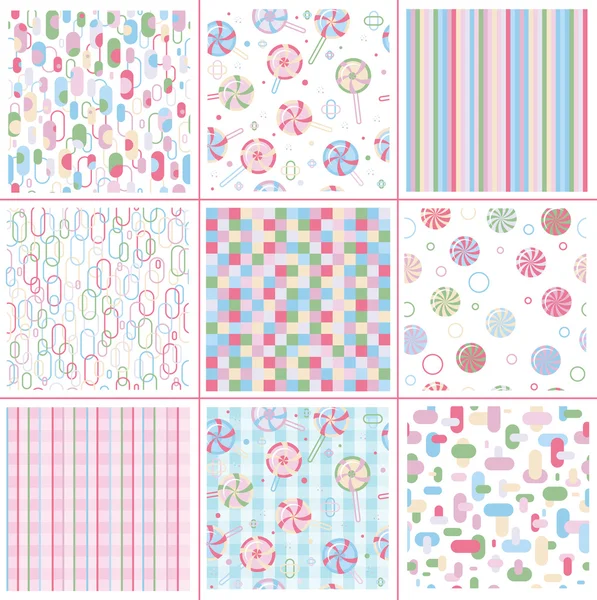 Seamless sweet patterns for design — Stock Vector