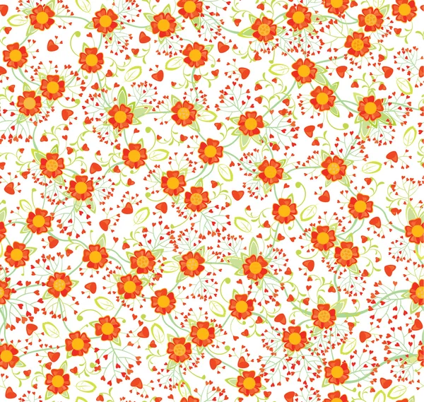 Patrón floral sin costuras. — Vector de stock