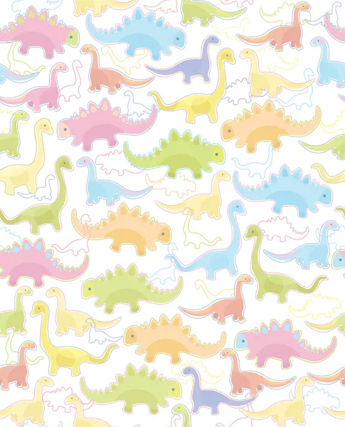 Seamless pattern of cute dinosaurs Royalty Free Stock Illustrations