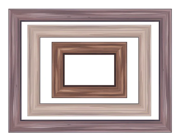 Vector of wooden frames. — Stock Vector