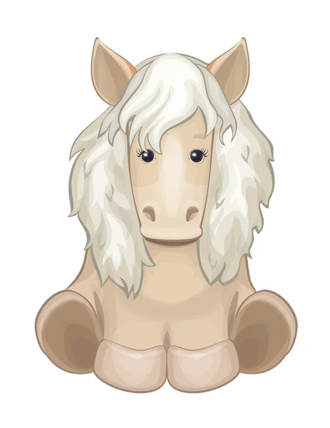 Vector cute horse isolated — Stock Vector