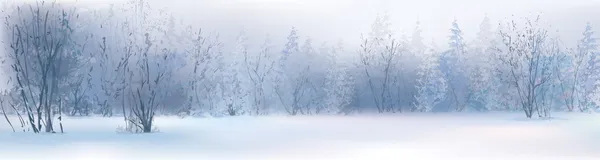 Paisaje invierno — Vector de stock